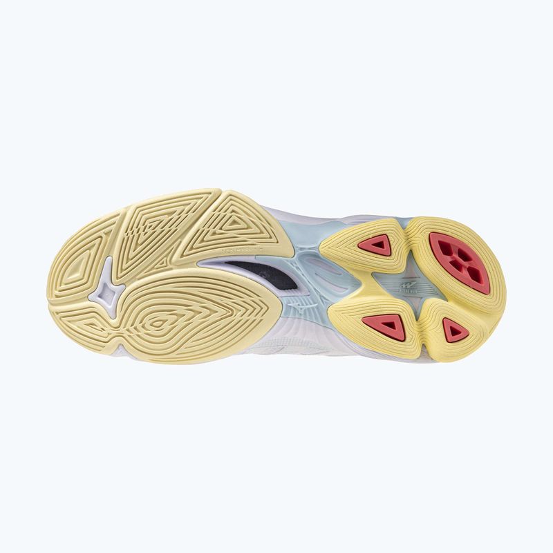 Damen Volleyballschuhe Mizuno Wave Voltage 2 Mid weiß/calypso coral/pale banana 11