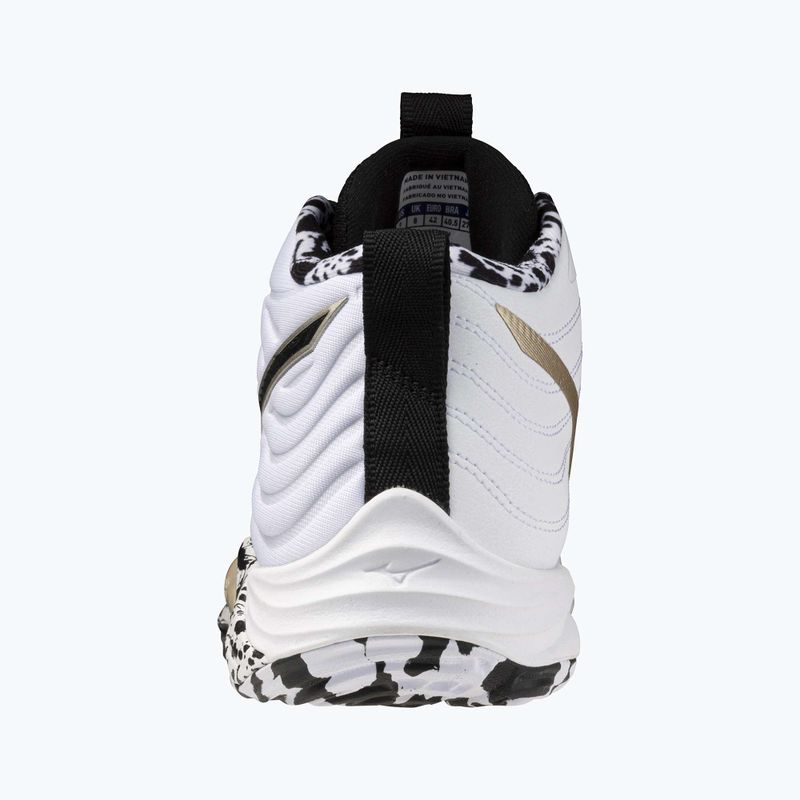 Volleyballschuhe Mizuno Wave Momentum Elite Mid white/black/gold 10
