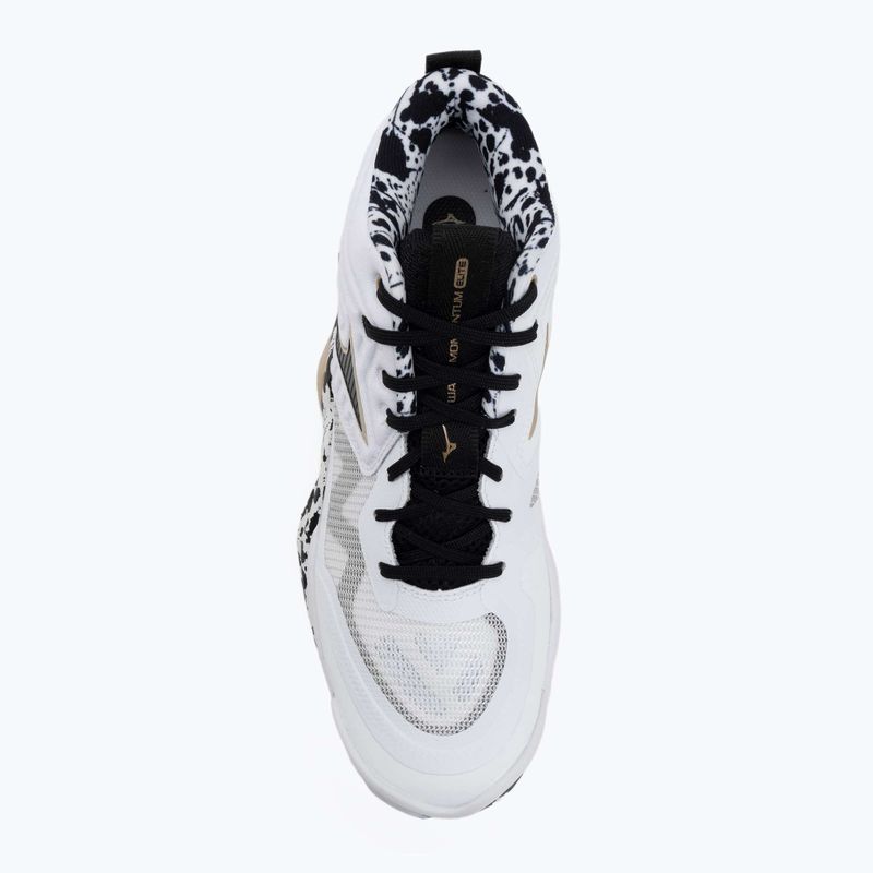 Volleyballschuhe Mizuno Wave Momentum Elite Mid white/black/gold 5