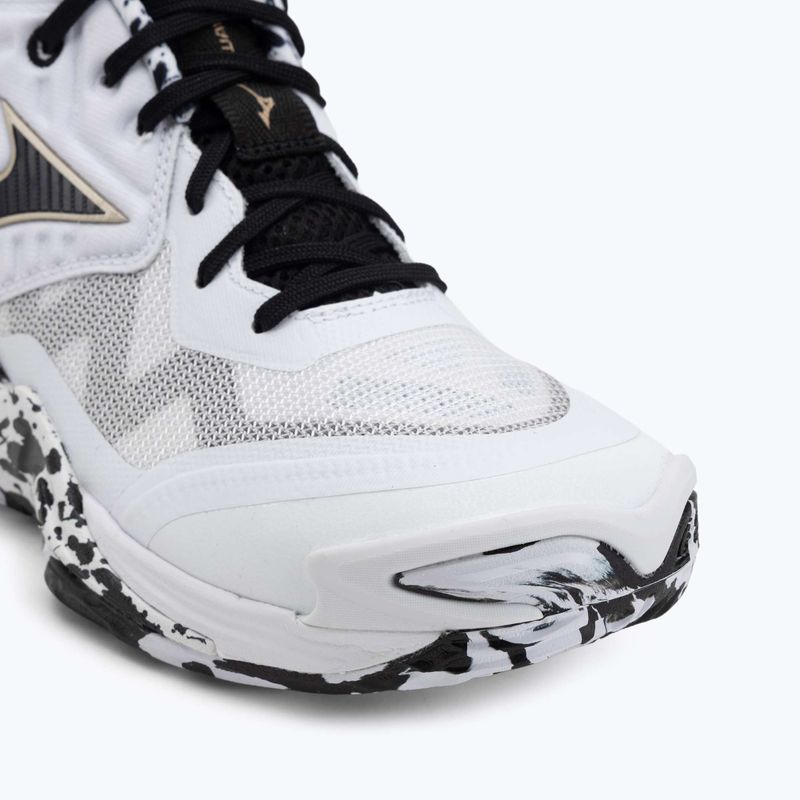 Volleyballschuhe Mizuno Wave Momentum Elite Mid white/black/gold 7