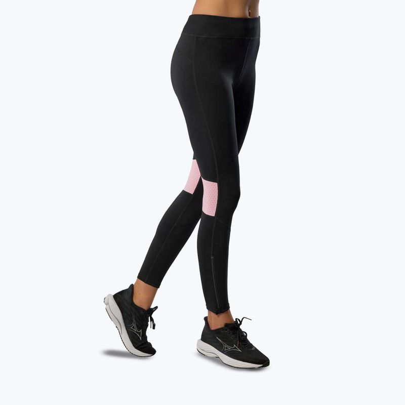 Damen-Laufleggings Mizuno Active Warmalite Long black/mauve 3