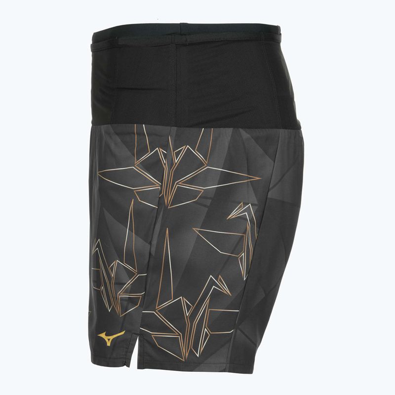 Herren-Laufshorts Mizuno Active Graphic Multi Pocket tan/orange 3