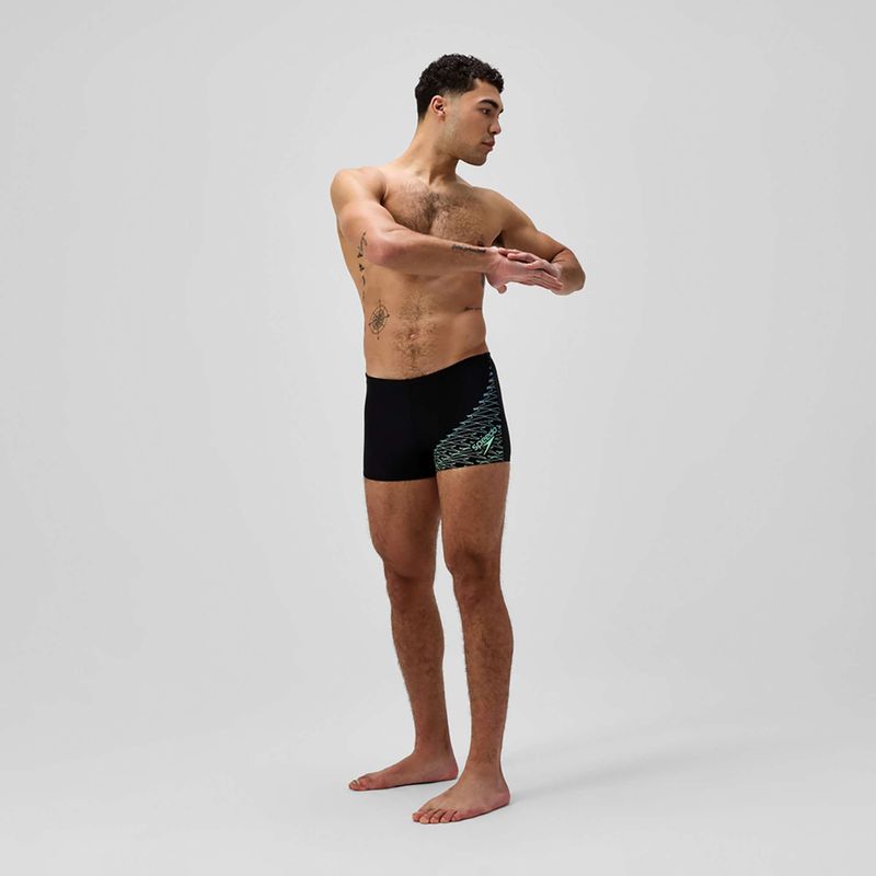 Herren-Schwimmshorts Speedo Medley Logo Aquashort schwarz/alfalfa grün 2
