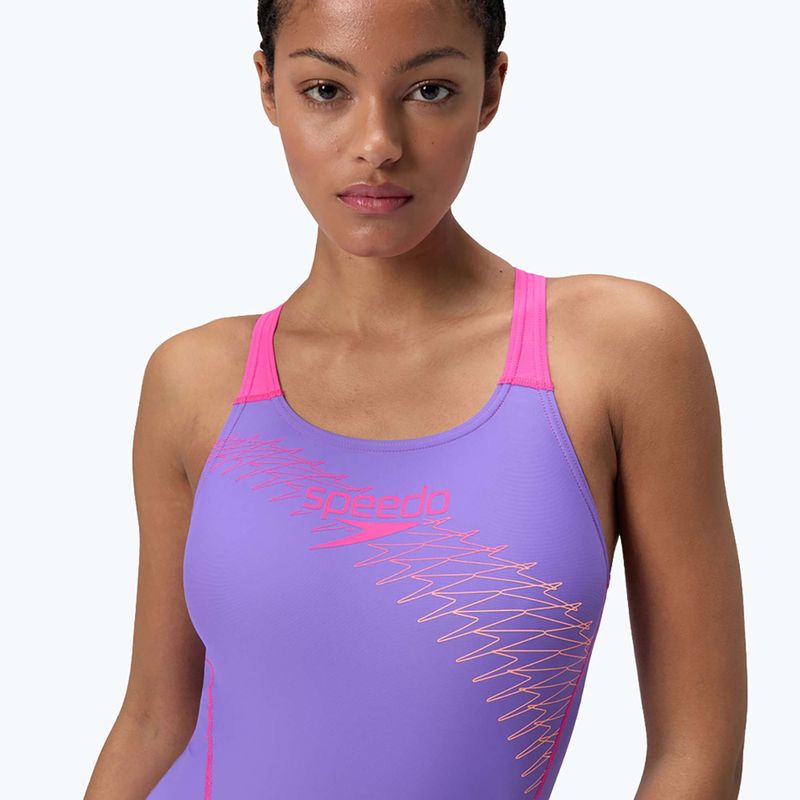 Einteiliger Badeanzug Speedo Medley Logo Medalist Indigo Glow 5