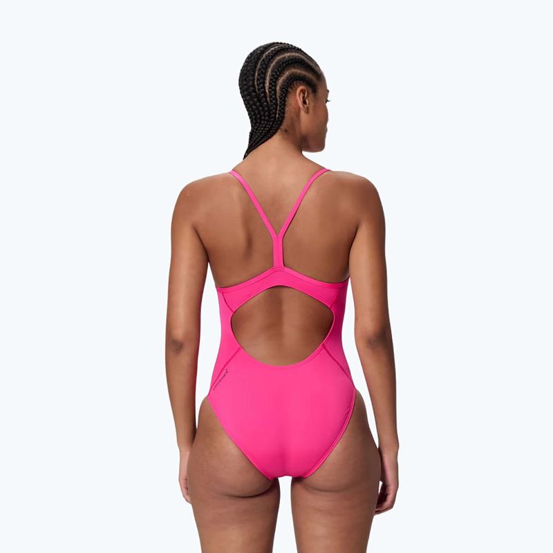 Damen Badeanzug Speedo Endurance+ Logo Thin Strap margarita pink 2