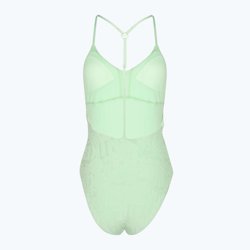 Einteiliger Badeanzug für Frauen Nike Retro Flow Terry vapor green 2