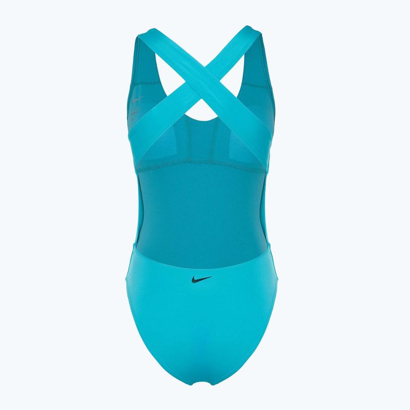 Einteiliger Schwimmanzug Damen Nike Multi Logo Crossback dusty cactus 2