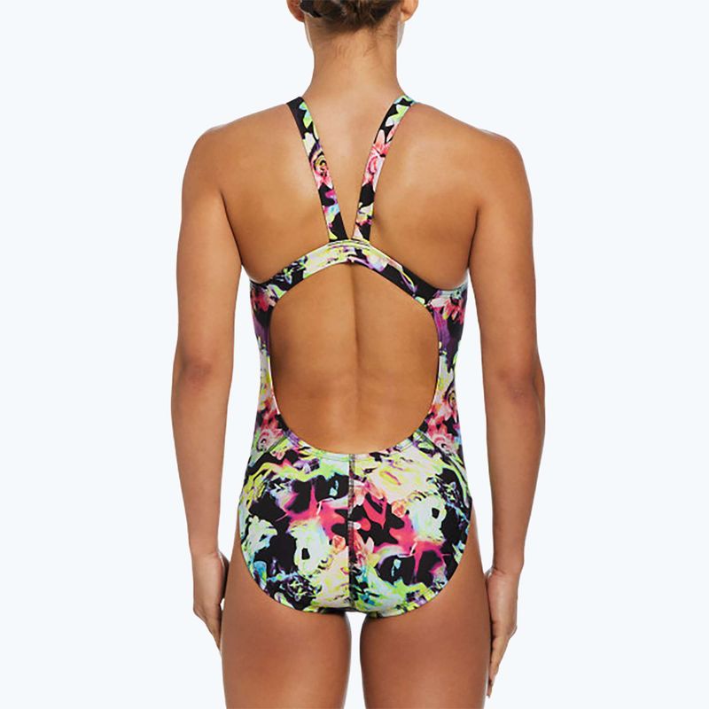 Einteiliger Schwimmanzug Damen Nike Hydrastrong Multi Print Fastback rainbow 6