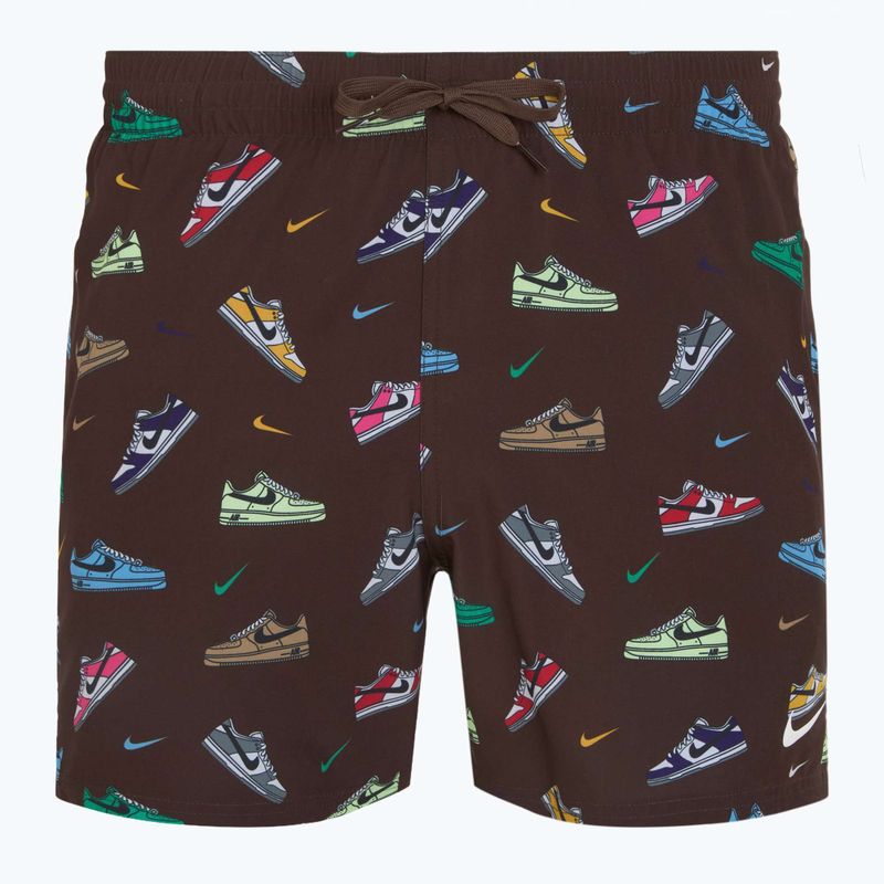 Herren Nike Multi Print 5" Volley Badeshorts barock braun 5