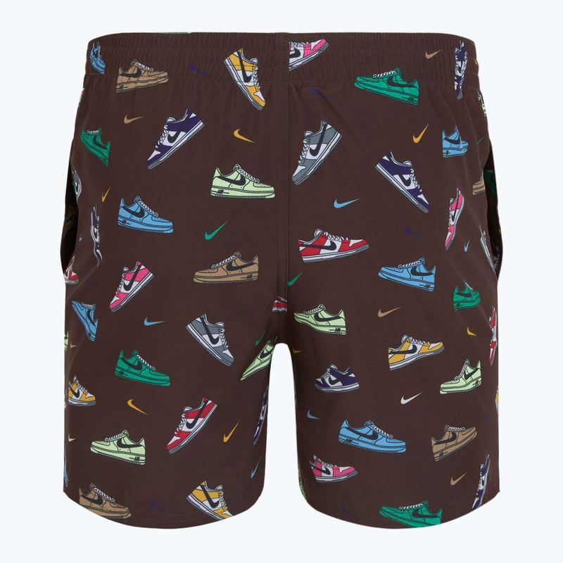 Herren Nike Multi Print 5" Volley Badeshorts barock braun 6