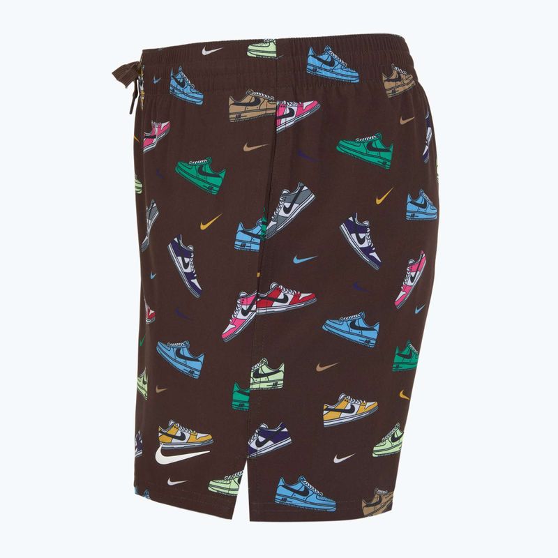 Herren Nike Multi Print 5" Volley Badeshorts barock braun 7