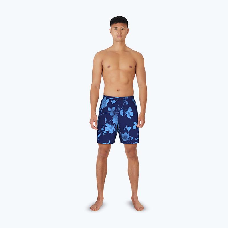 Herren Nike Fine Floral 7" Volley Badeshorts midnight navy 2