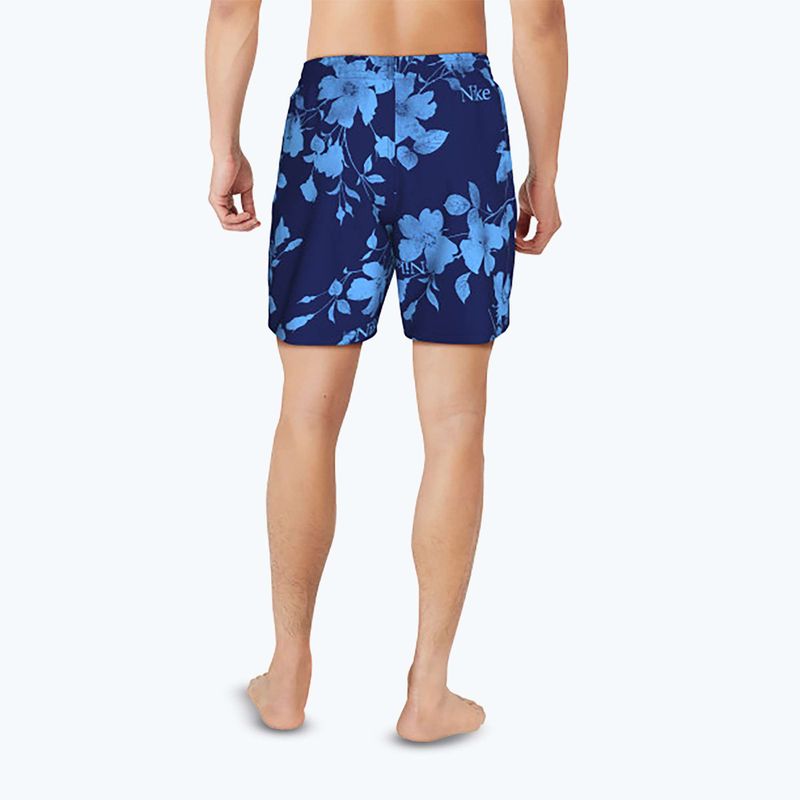Herren Nike Fine Floral 7" Volley Badeshorts midnight navy 3