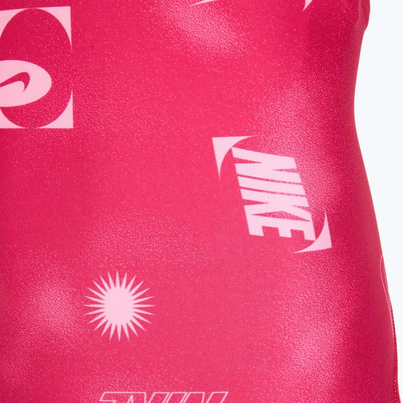 Einteiliger Kinder-Badeanzug Nike Hydrastrong Fastback rush pink 3
