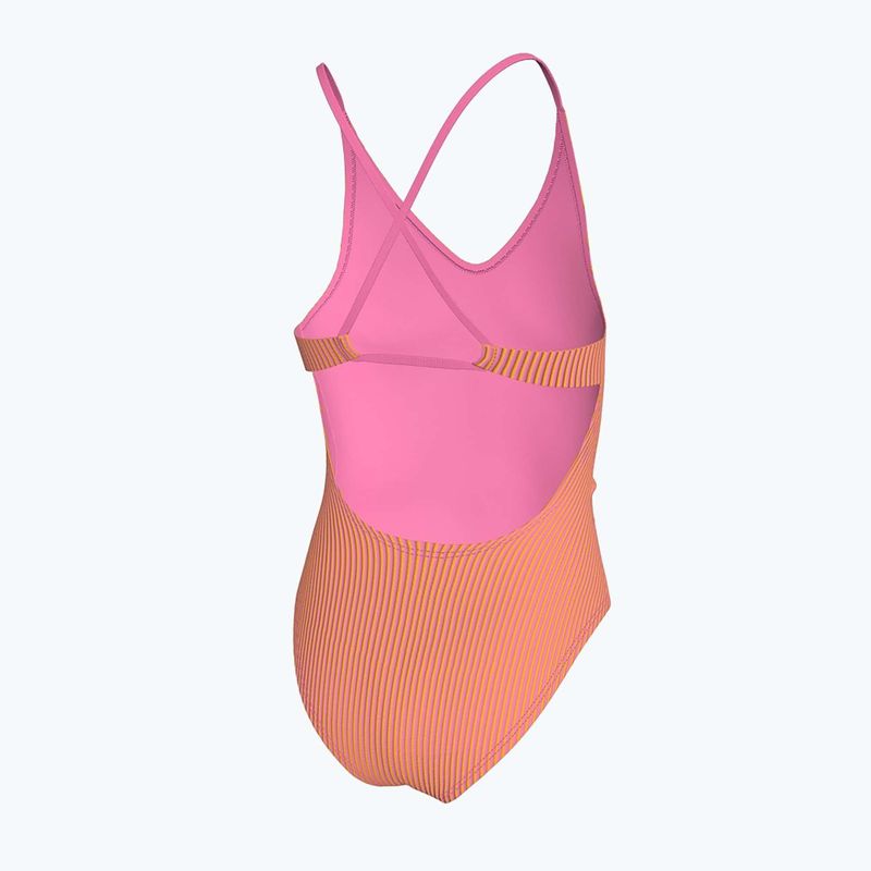 Kinder Badeanzug Nike Ocean Bound Ripple Texture Lace Up pink glow 3