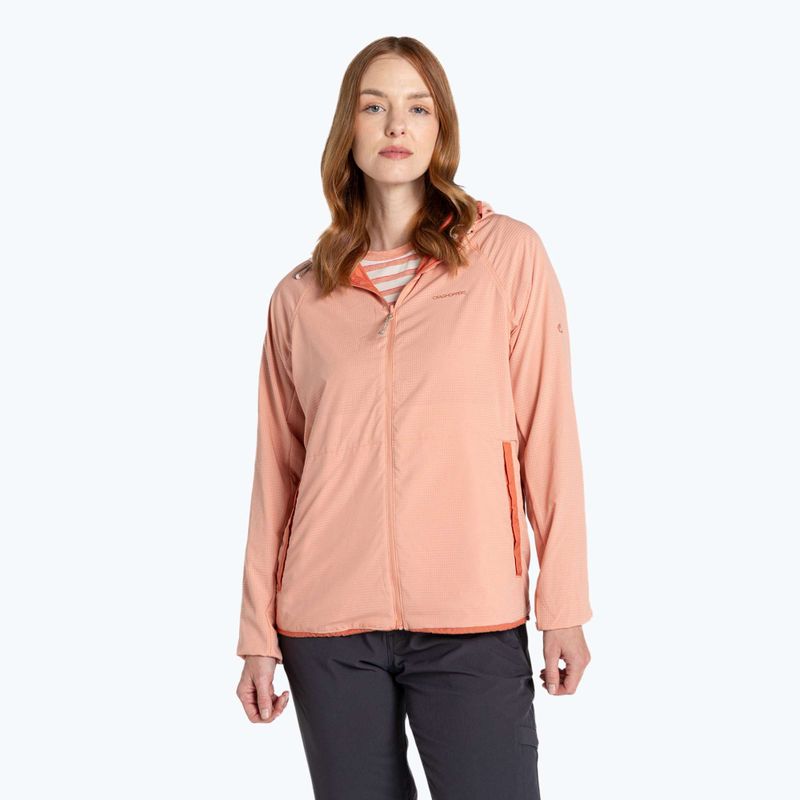 Women's Craghoppers NosiLife Rosa Reversible rot Sandstein / Ton Wind Jacke 2
