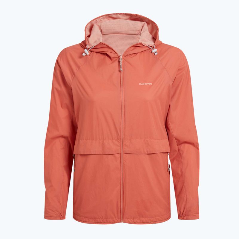 Women's Craghoppers NosiLife Rosa Reversible rot Sandstein / Ton Wind Jacke 9