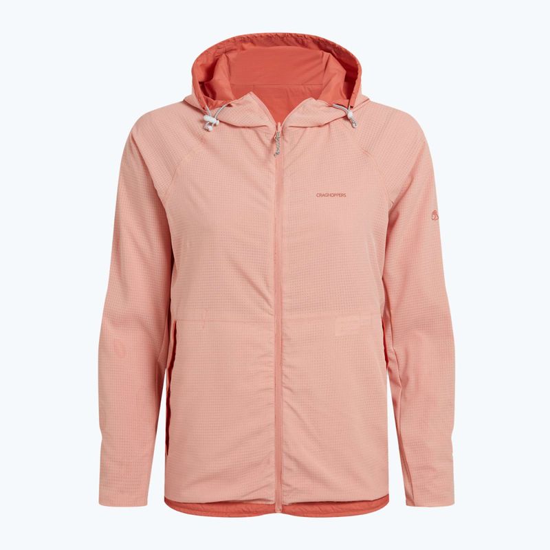 Women's Craghoppers NosiLife Rosa Reversible rot Sandstein / Ton Wind Jacke 10