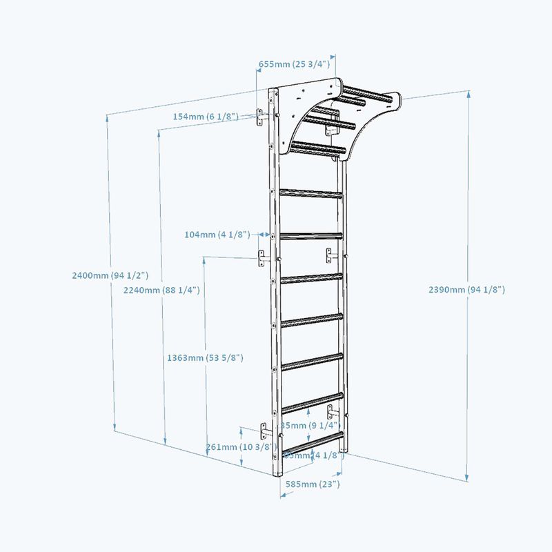 BenchK Gymnastikleiter schwarz BK-711B 11