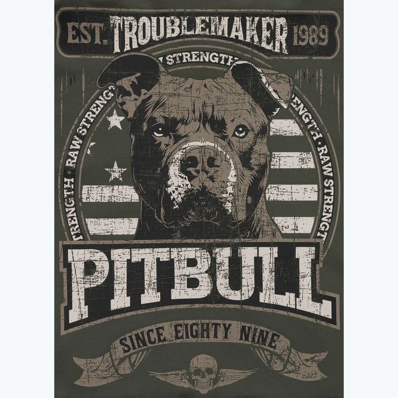 Herren Pitbull Troublemaker Sweatshirt mit Kapuze altgrün 9