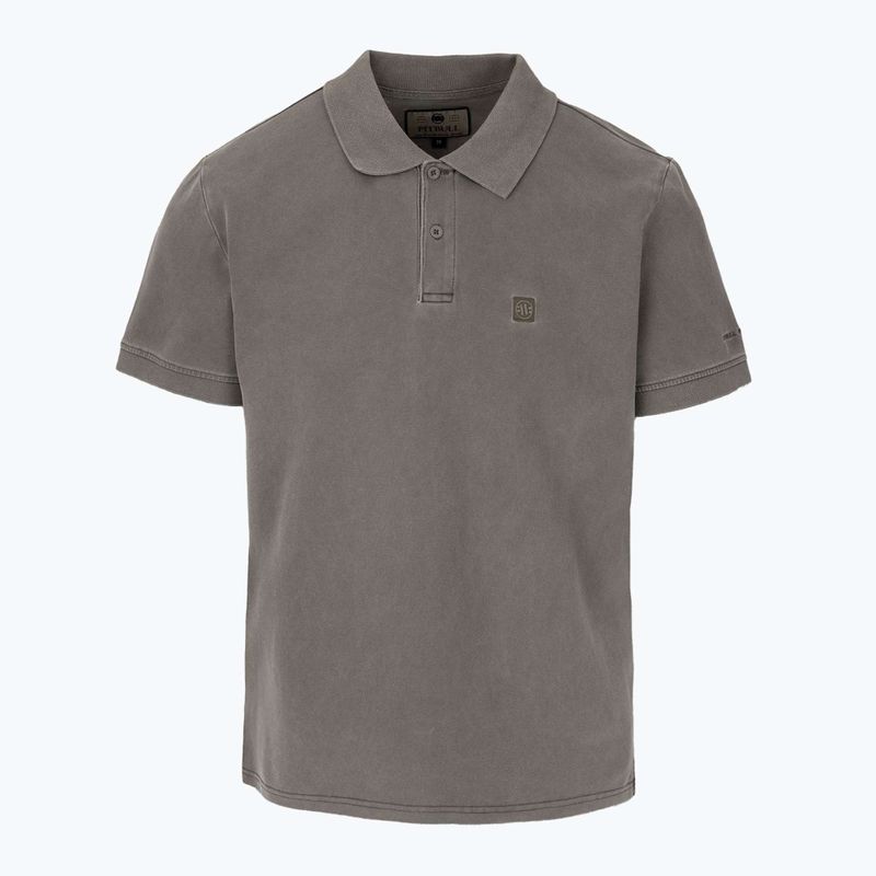 Herren Pitbull Washed Polo Shirt dunkelbraun