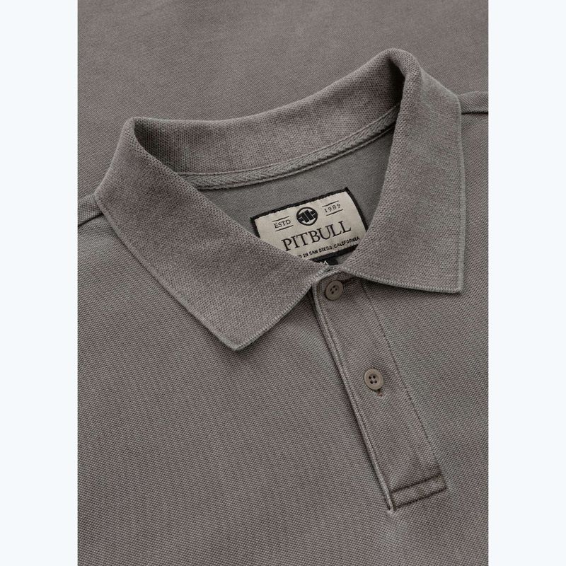 Herren Pitbull Washed Polo Shirt dunkelbraun 3