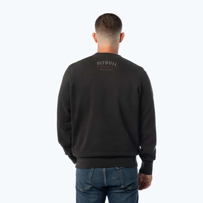 Herren Sweatshirt Pitbull Strenght & Respect Crewneck washed dark graphite 3