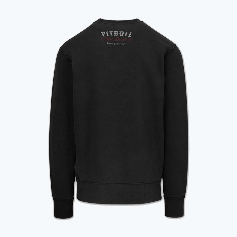 Herren Sweatshirt Pitbull Strenght & Respect Crewneck washed dark graphite 6