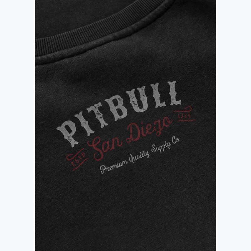 Herren Sweatshirt Pitbull Strenght & Respect Crewneck washed dark graphite 11