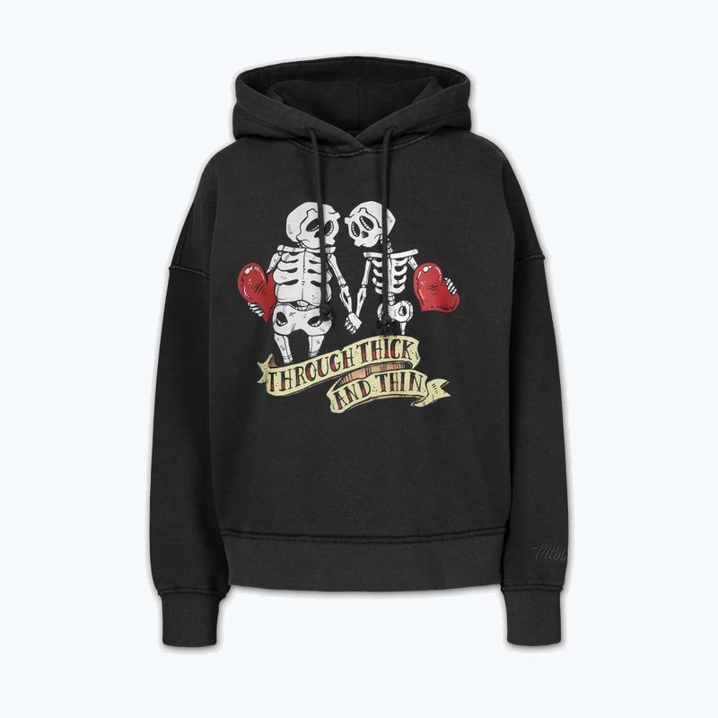 Damen-Hoodie Pitbull Thick & Thin Hooded dark graphite 4