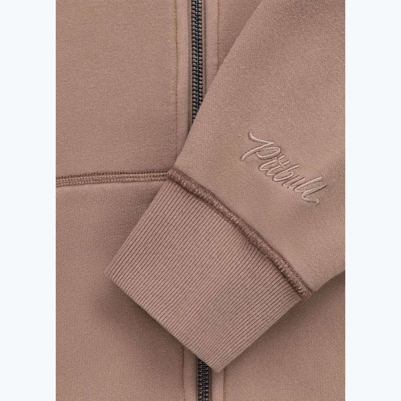 Damen-Hoodie Pitbull Skull Surf Hooded Zip chocolate mousse 12