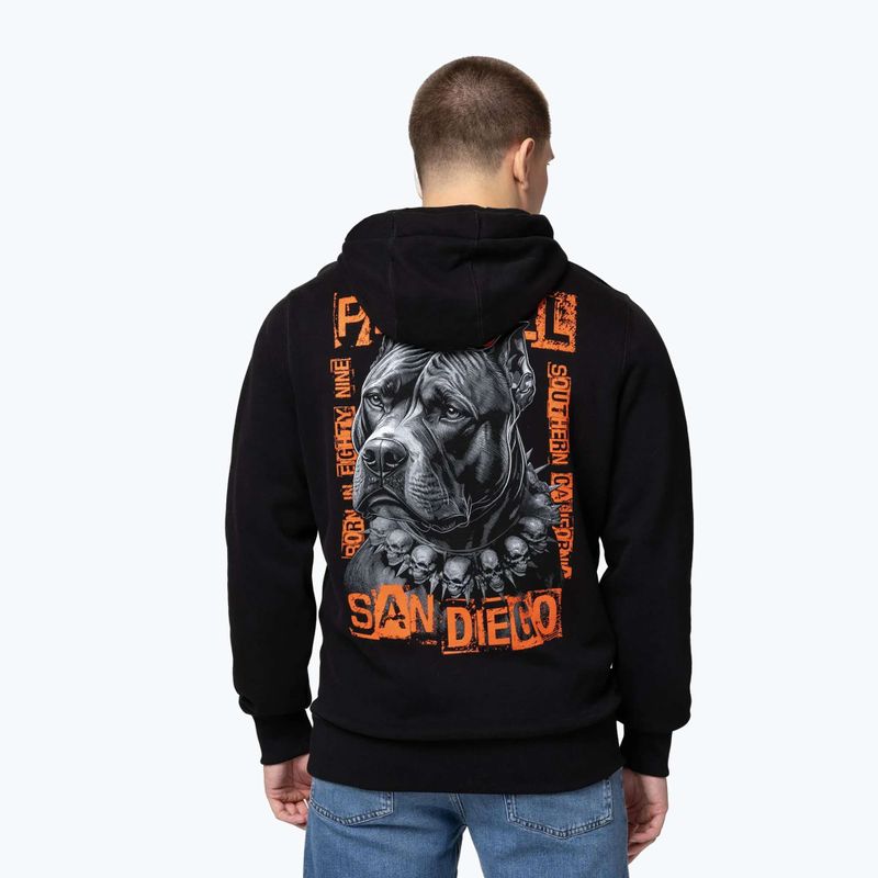 Herren Hoodie Pitbull Blacky Hooded black 2