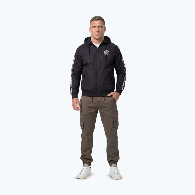 Herrenjacke Pitbull Athletic Tape Nylon Hooded black 2