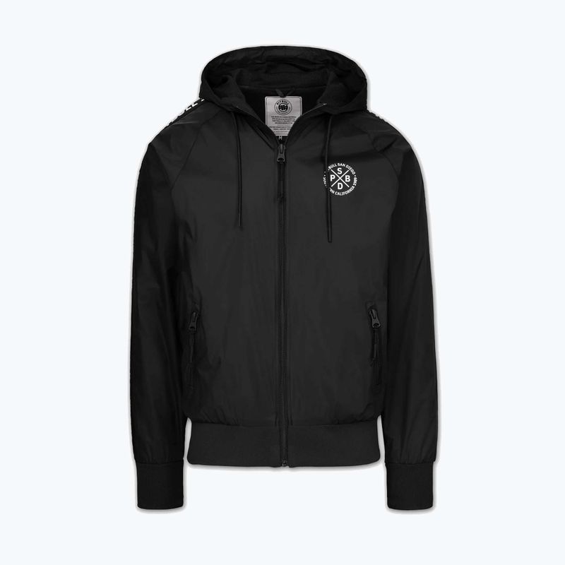 Herrenjacke Pitbull Athletic Tape Nylon Hooded black 3