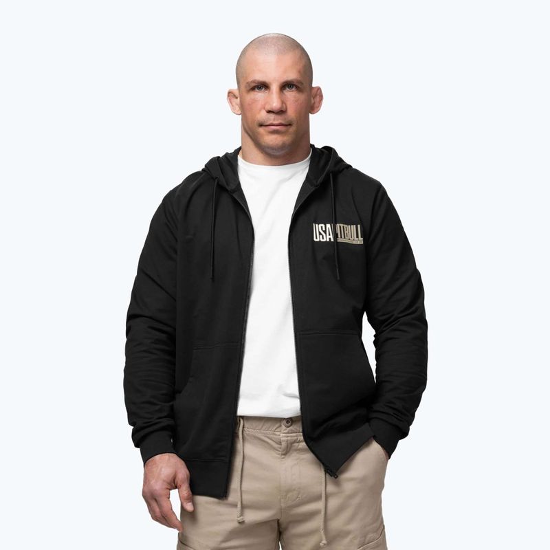 Herrenpullover Pitbull USA Hooded Zip black