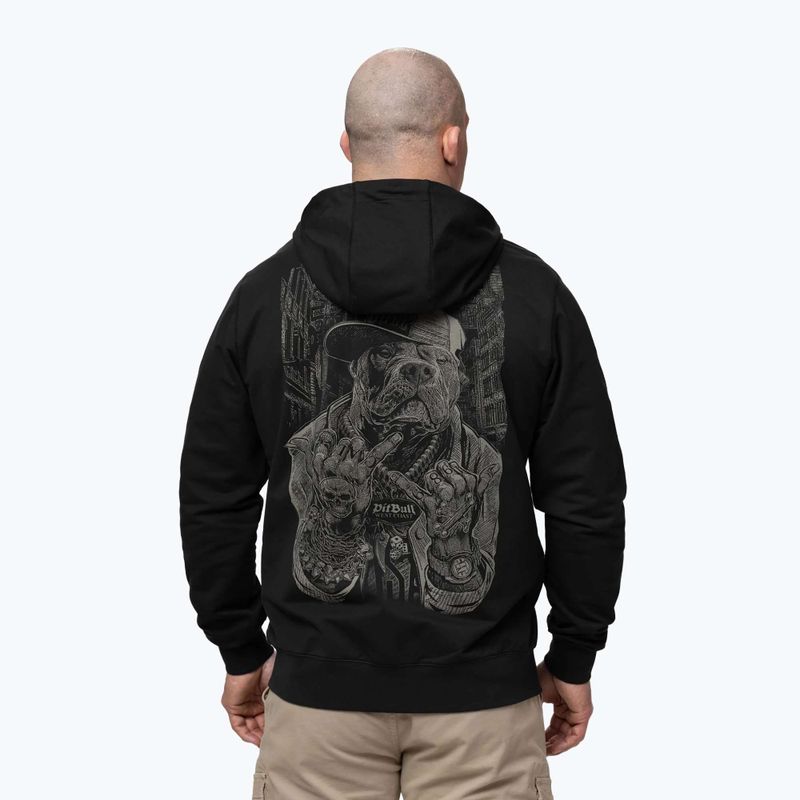 Herrenpullover Pitbull USA Hooded Zip black 3