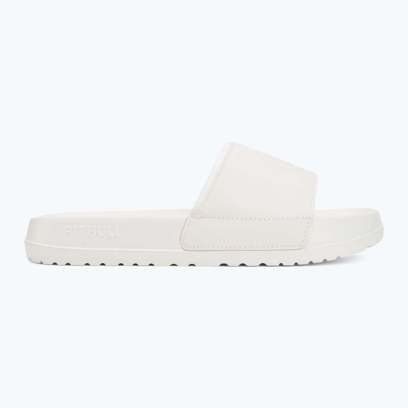 Damenbadelatschen Pitbull White logo 2