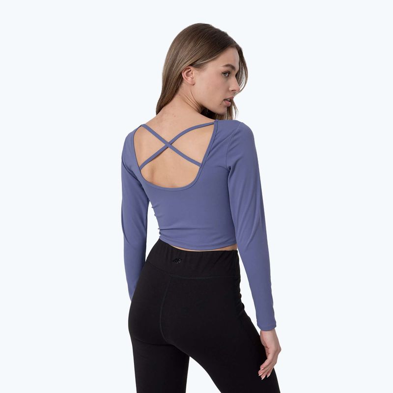 Damen Yoga-Oberteil 4F H4Z22-TSDL019 blau 2