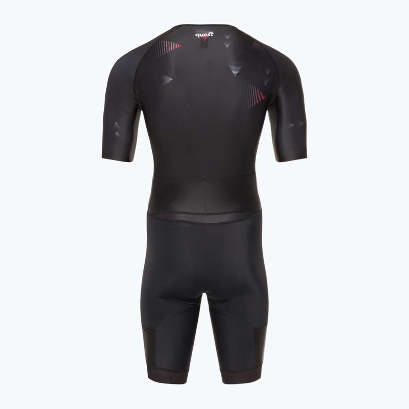 Quest Aerofit Base schwarzer Triathlonanzug für Herren 2