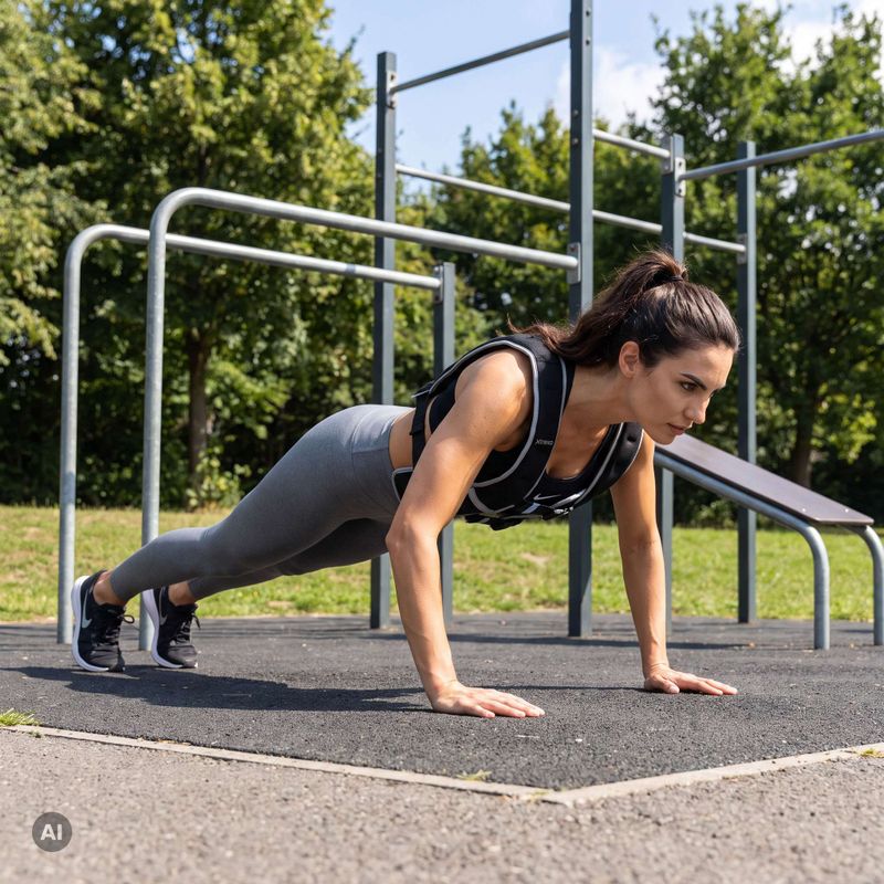 XTREXO gewichtete Trainingsweste schwarz WV-05 9