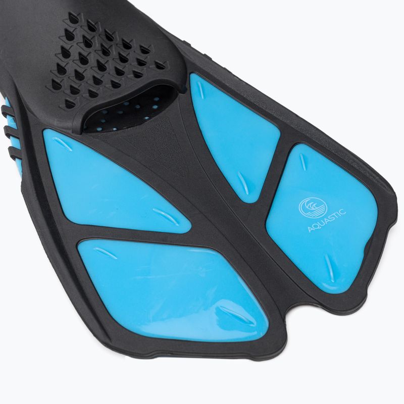 AQUASTIC Kinder-Schnorchelset Maske + Flossen + Schnorchel blau MSFK-01SN 7