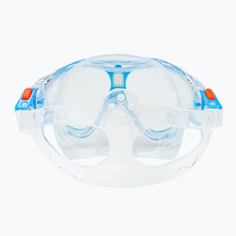 AQUASTIC Kinder-Schnorchelset Maske + Flossen + Schnorchel blau MSFK-01SN 15