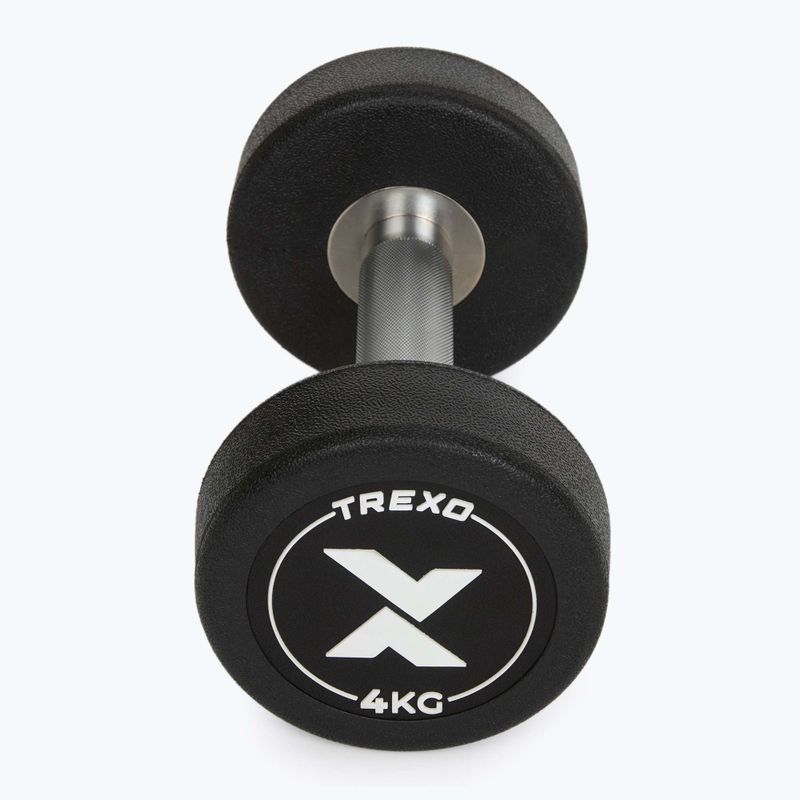 Gummierte Gusseisenhantel XTREXO Pro 4 kg black 6