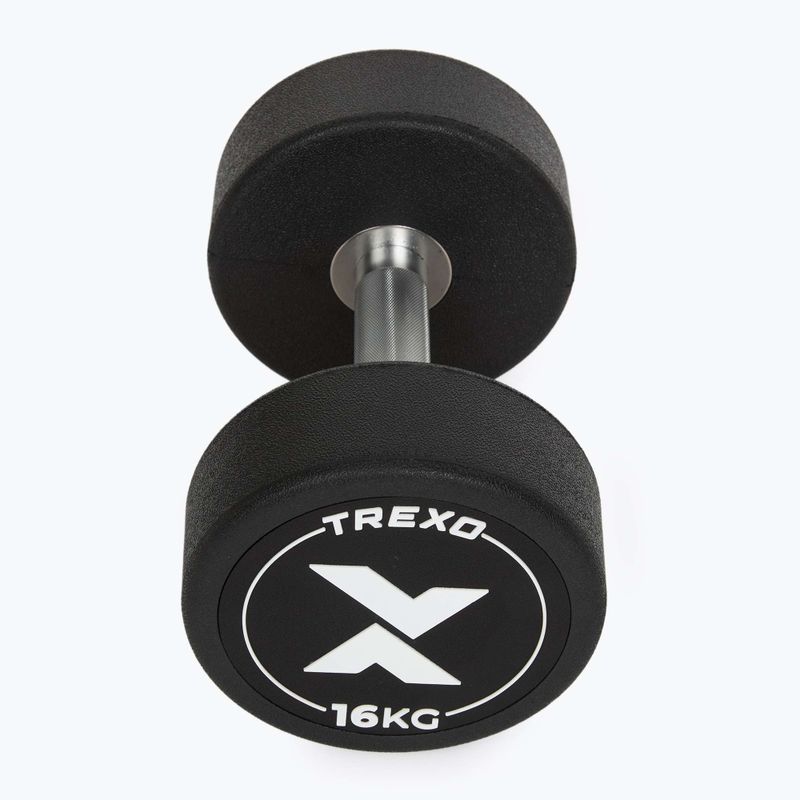 Gummierte Gusseisenhantel XTREXO Pro 16 kg black 7