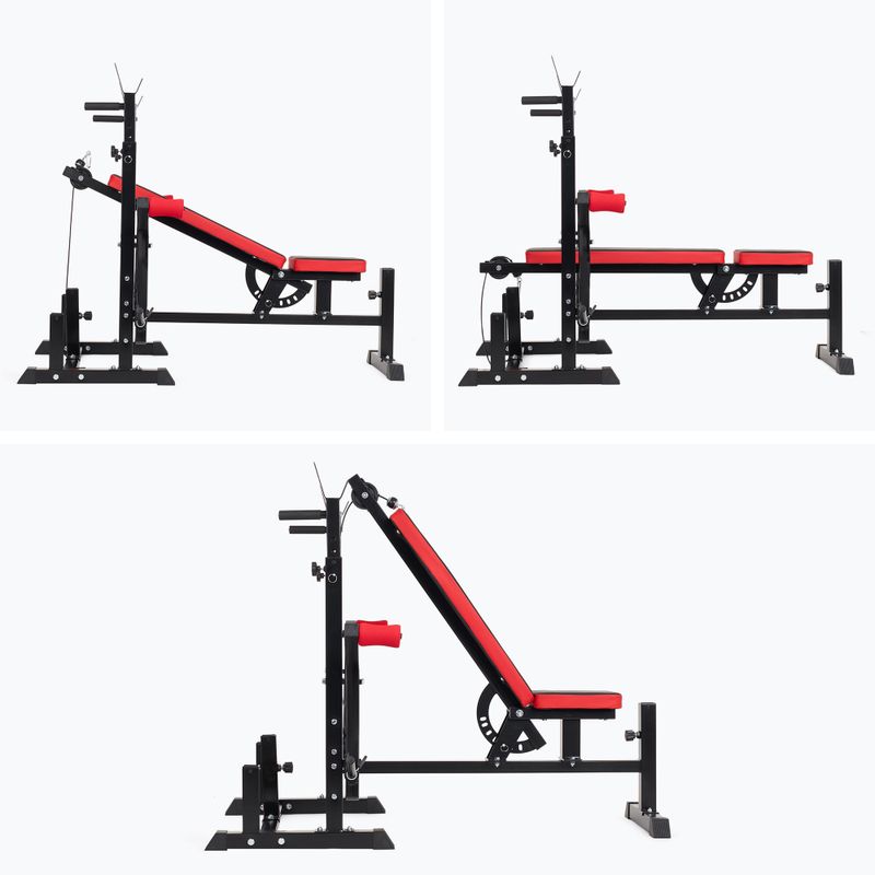 XTREXO BenchFit Max Trainingsbank mit Ständer und Gebetsstange schwarz 15