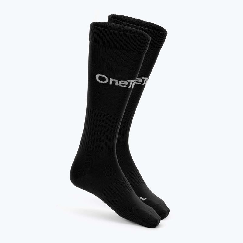 Kinder-Fußballsocken OneTeam Precision football socks Set 2-pack schwarz