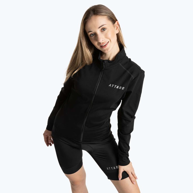 Damen Fahrrad-Sweatshirt ATTABO FLEERO REF gefüttert black 3