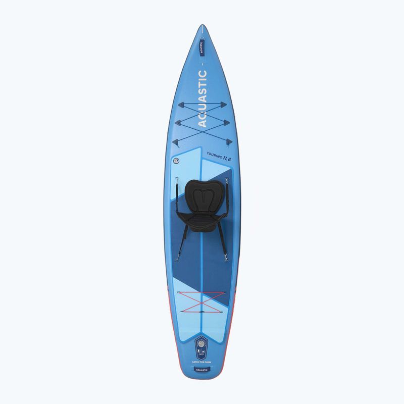 Set Board SUP aufblasbar AQUASTIC Touring 11'6" blau 3