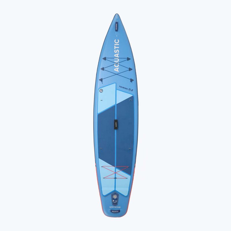 Set Board SUP aufblasbar AQUASTIC Touring 11'6" blau 4