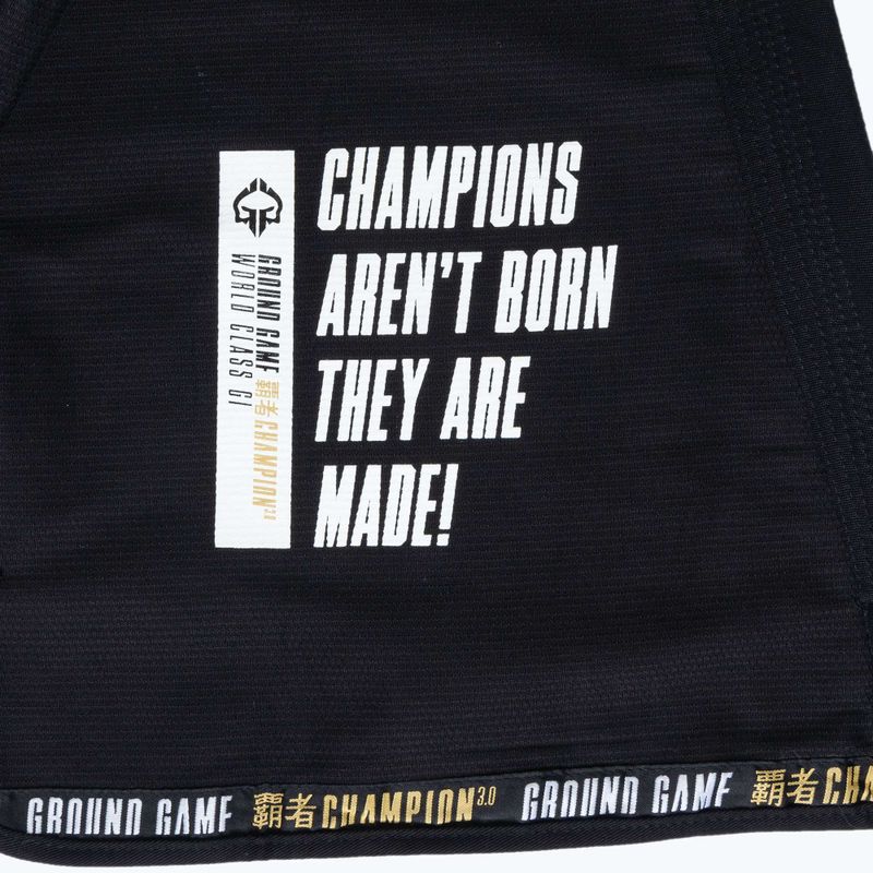 Gi für Brazilian Jiu-Jitsu Ground Game Champion 3.0 Schwarz 6